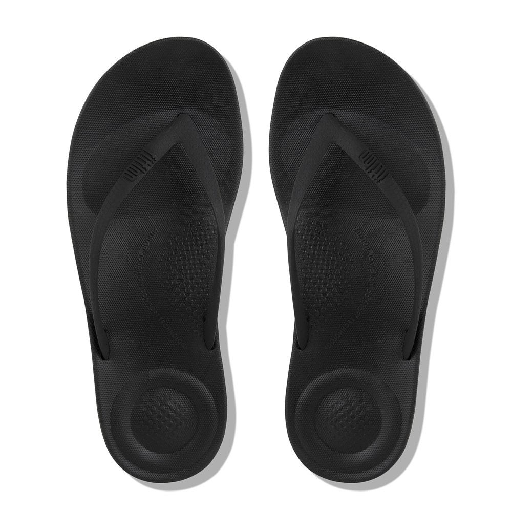 Fitflop Womens Flip-flops - Iqushion Ergonomic - Black - 209-MZWKRE